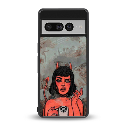 devil buys mymerchandize back phone cover | glass case for google pixel 7 pro