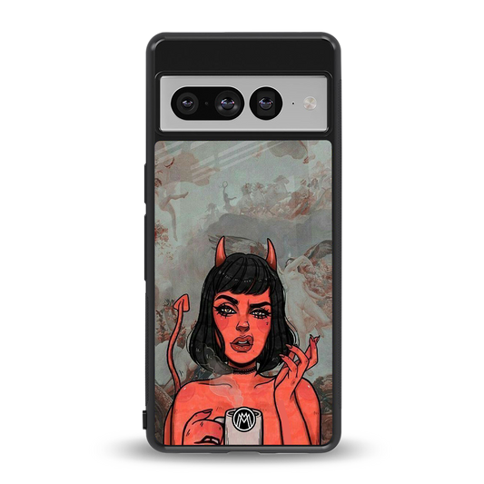 devil buys mymerchandize back phone cover | glass case for google pixel 7 pro