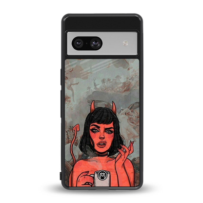 devil buys mymerchandize back phone cover | glass case for Google Pixel 7A