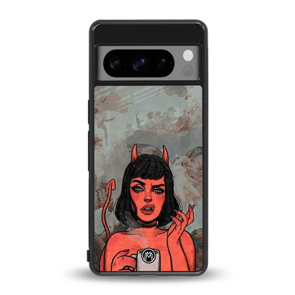 devil buys mymerchandize back phone cover | glass case for google pixel 8 pro