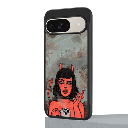 devil buys mymerchandize back phone cover | glass case for google pixel 9