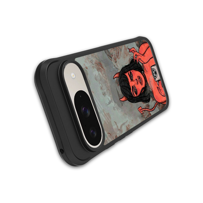 devil buys mymerchandize back phone cover | glass case for google pixel 9