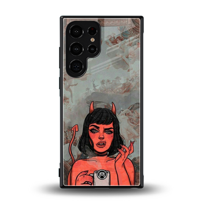 devil buys mymerchandize back phone cover | glass case for samsung galaxy s23 ultra