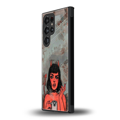 devil buys mymerchandize back phone cover | glass case for samsung galaxy s23 ultra