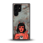 devil buys mymerchandize back phone cover | glass case for samsung galaxy s25 ultra