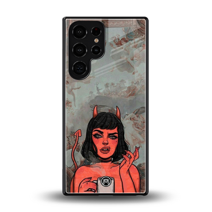 devil buys mymerchandize back phone cover | glass case for samsung galaxy s25 ultra