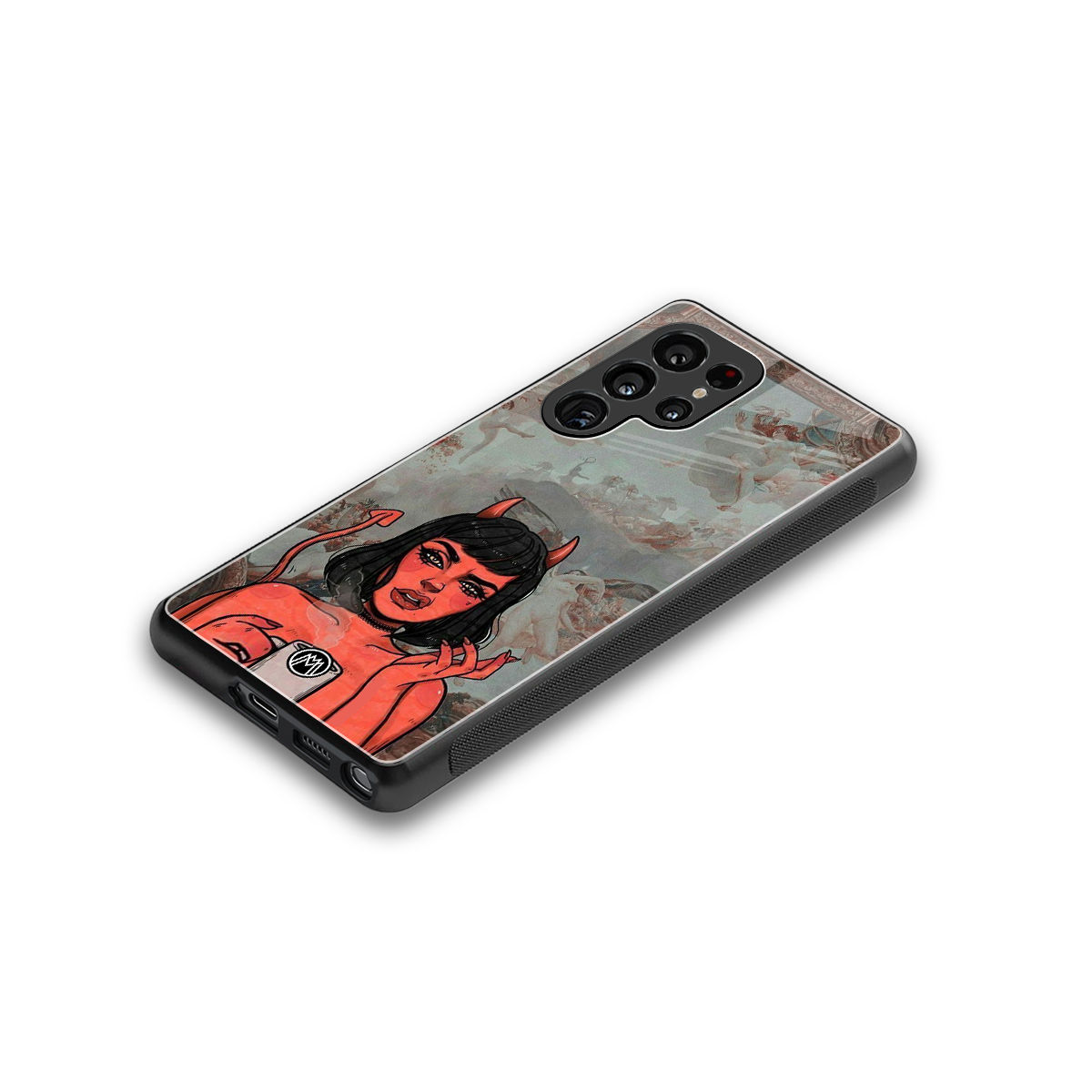 devil buys mymerchandize back phone cover | glass case for samsung galaxy s25 ultra