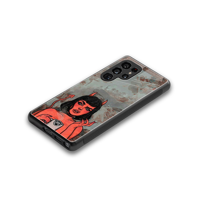 devil buys mymerchandize back phone cover | glass case for samsung galaxy s25 ultra