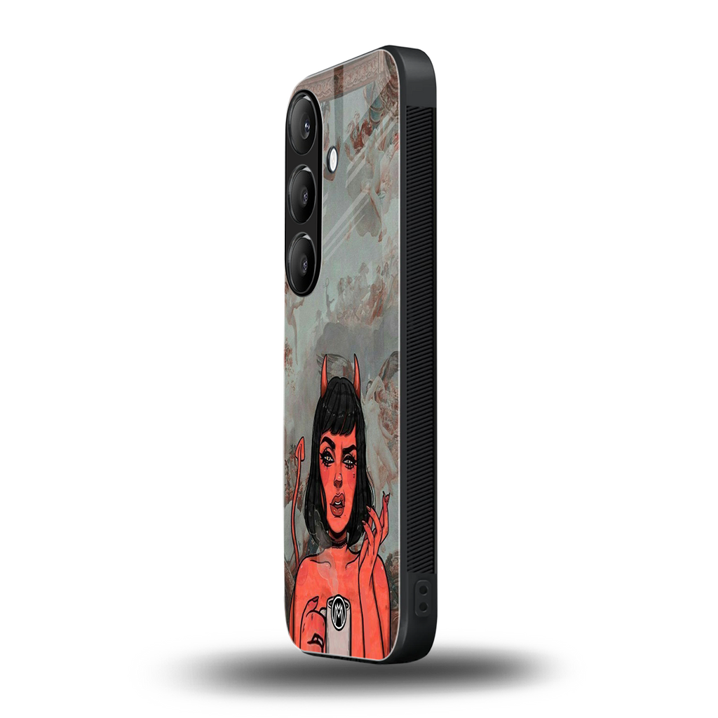 devil buys mymerchandize back phone cover | glass case for samsung galaxy s24