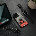 devil buys mymerchandize back phone cover | glass case for iphone 16 pro