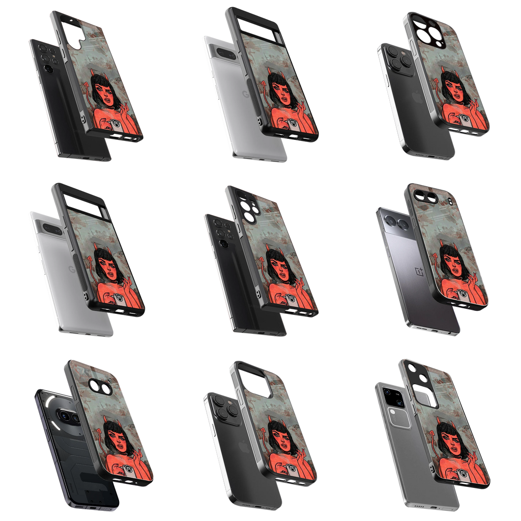 Durable Glass Back Mobile Case for iPhone, Samsung, OnePlus, Google Pixel, Redmi, Vivo, Oppo