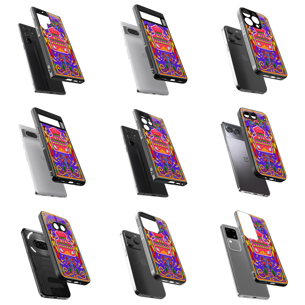 Durable Glass Back Mobile Case for iPhone, Samsung, OnePlus, Google Pixel, Redmi, Vivo, Oppo