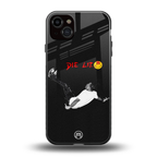die lit back phone cover | glass case for iphone 15 plus