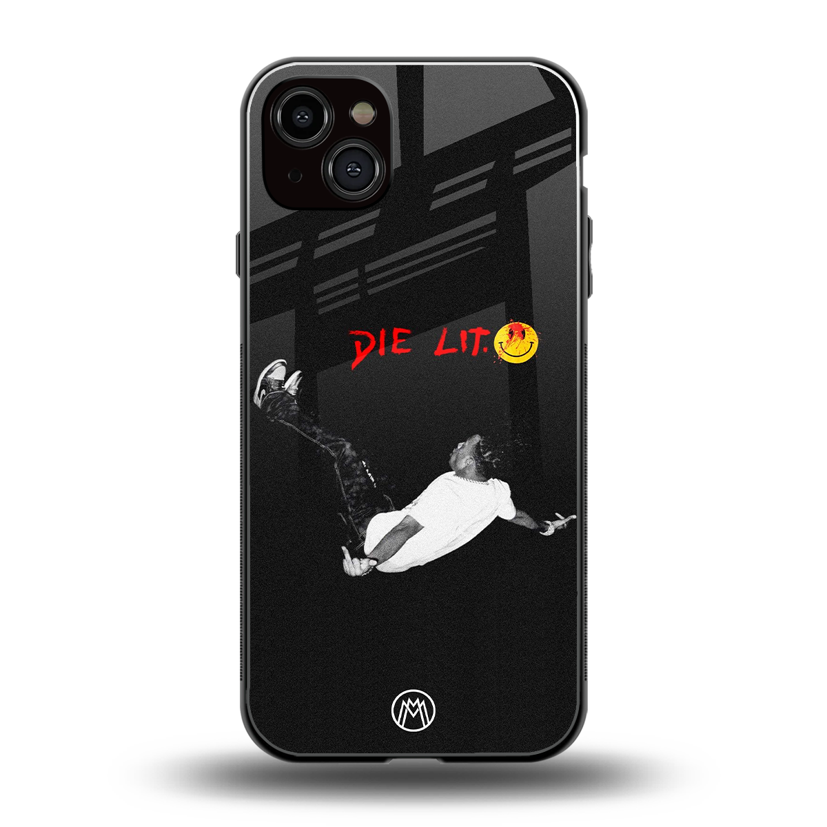 die lit back phone cover | glass case for iphone 15 plus