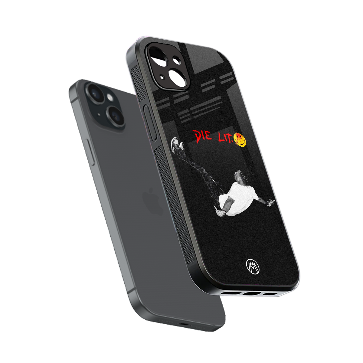 die lit back phone cover | glass case for iphone 15 plus