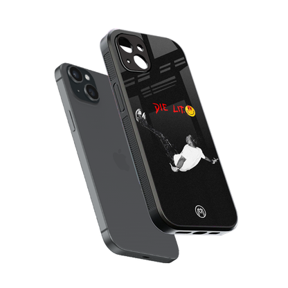 die lit back phone cover | glass case for iphone 15 plus
