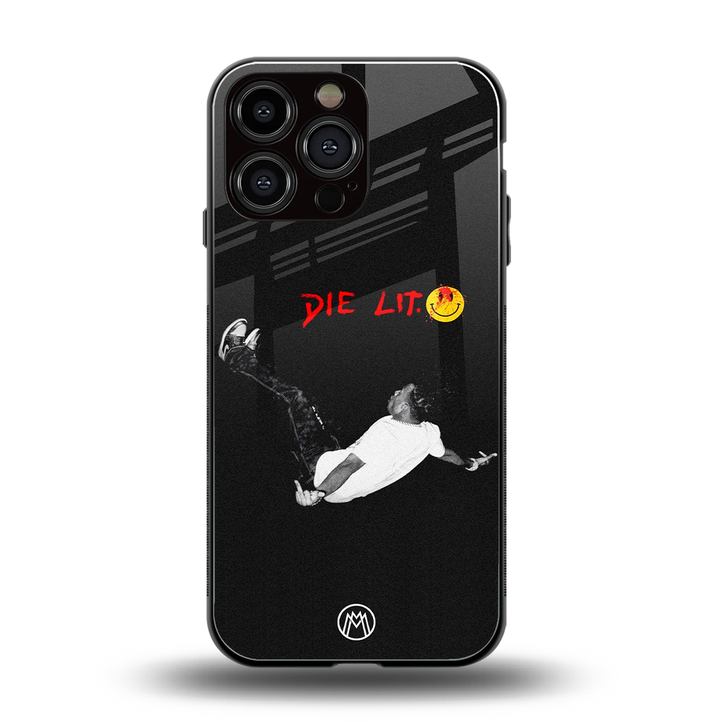 die lit back phone cover | glass case for iphone 14 pro max