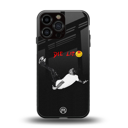 die lit back phone cover | glass case for iphone 14 pro max