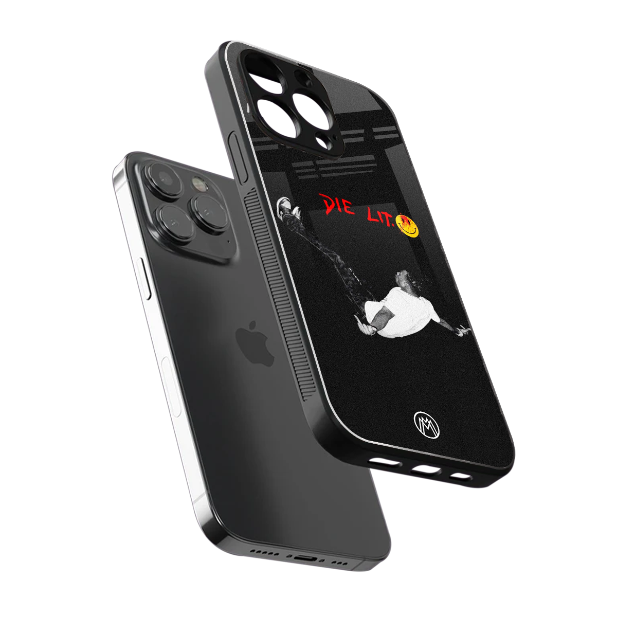 die lit back phone cover | glass case for iphone 15 pro max