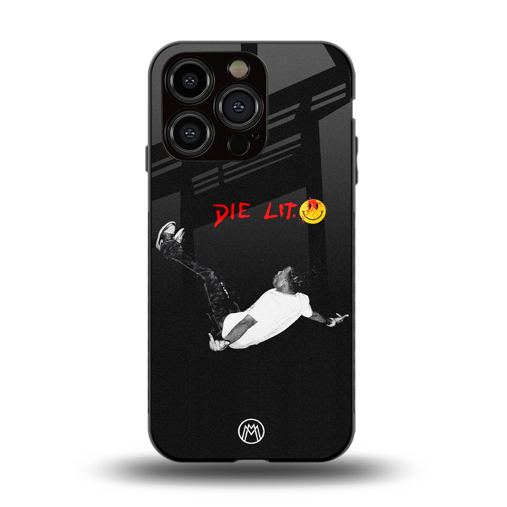 die lit back phone cover | glass case for iphone 14 pro