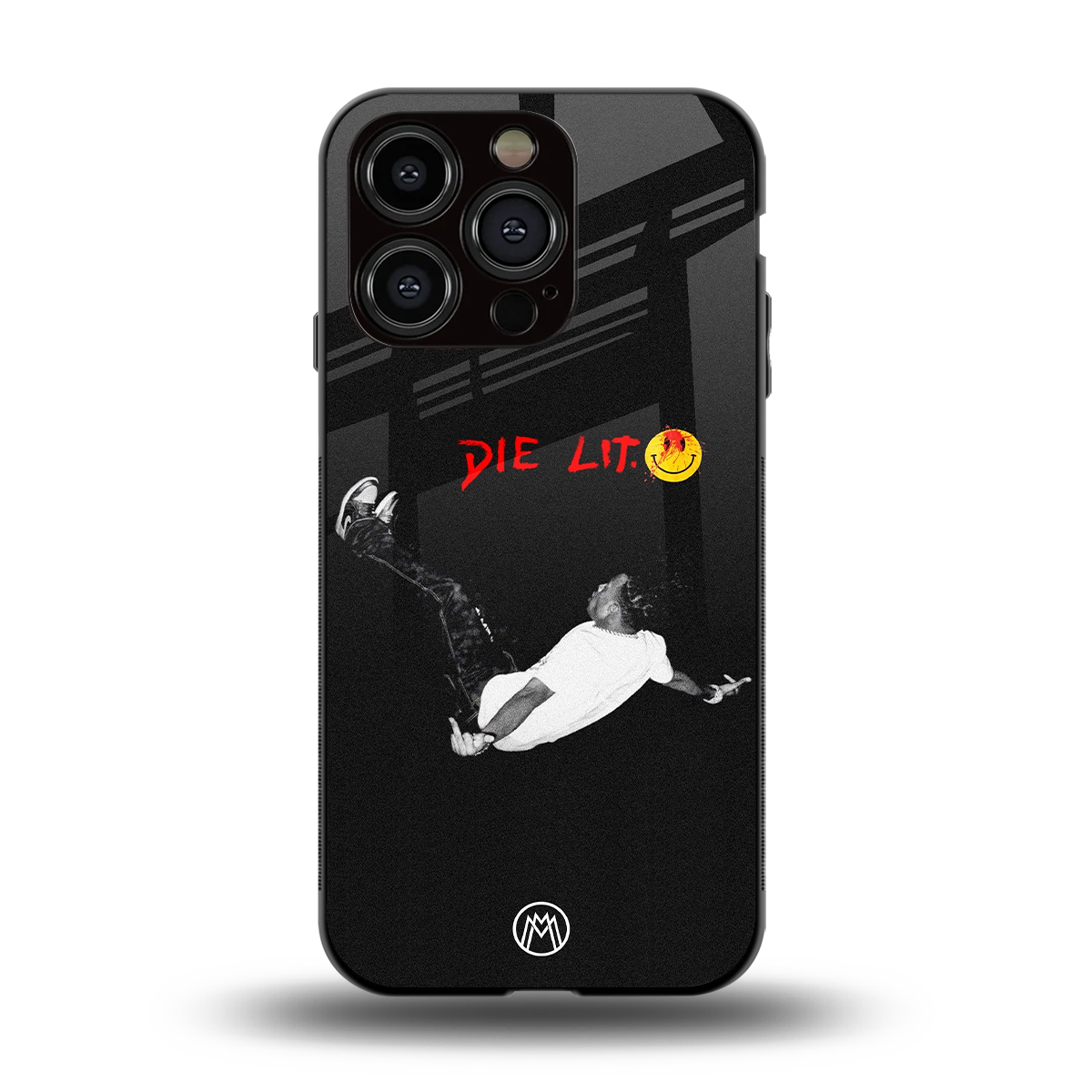 die lit back phone cover | glass case for iphone 14 pro