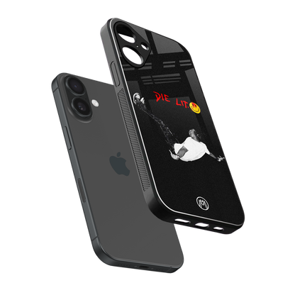 die lit back phone cover | glass case for iphone 16 plus