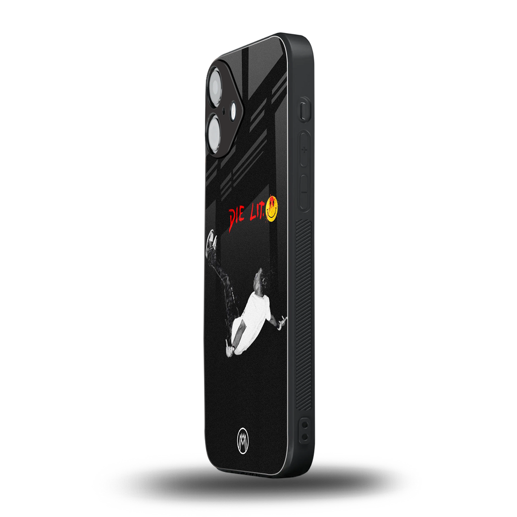 die lit back phone cover | glass case for iphone 16 plus