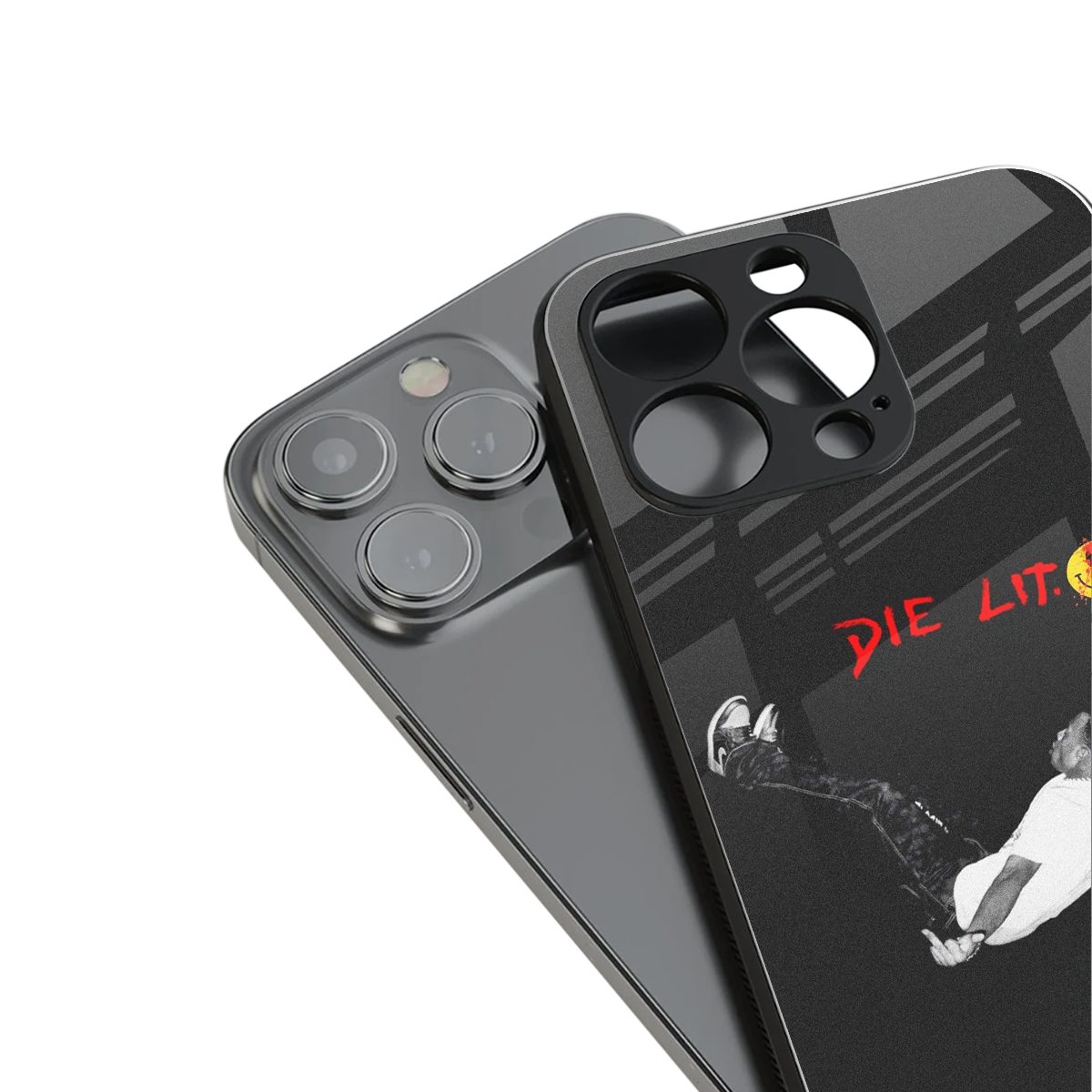 die lit back phone cover | glass case for iphone 15 plus