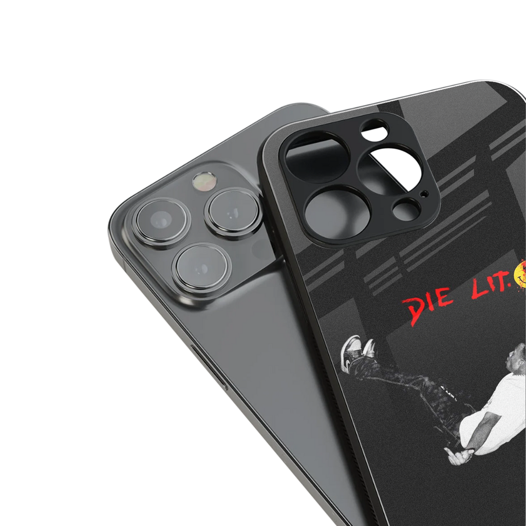 die lit back phone cover | glass case for iphone 14 plus