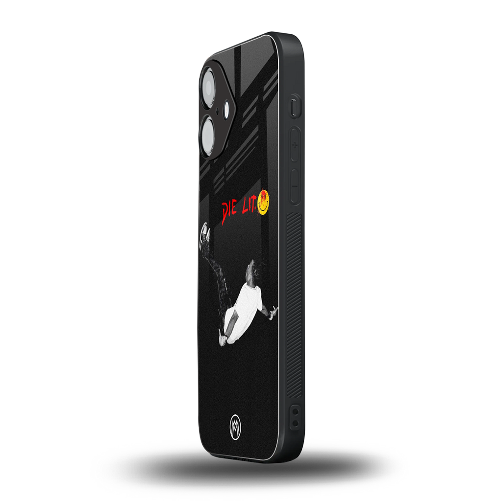 die lit back phone cover | glass case for iphone 16