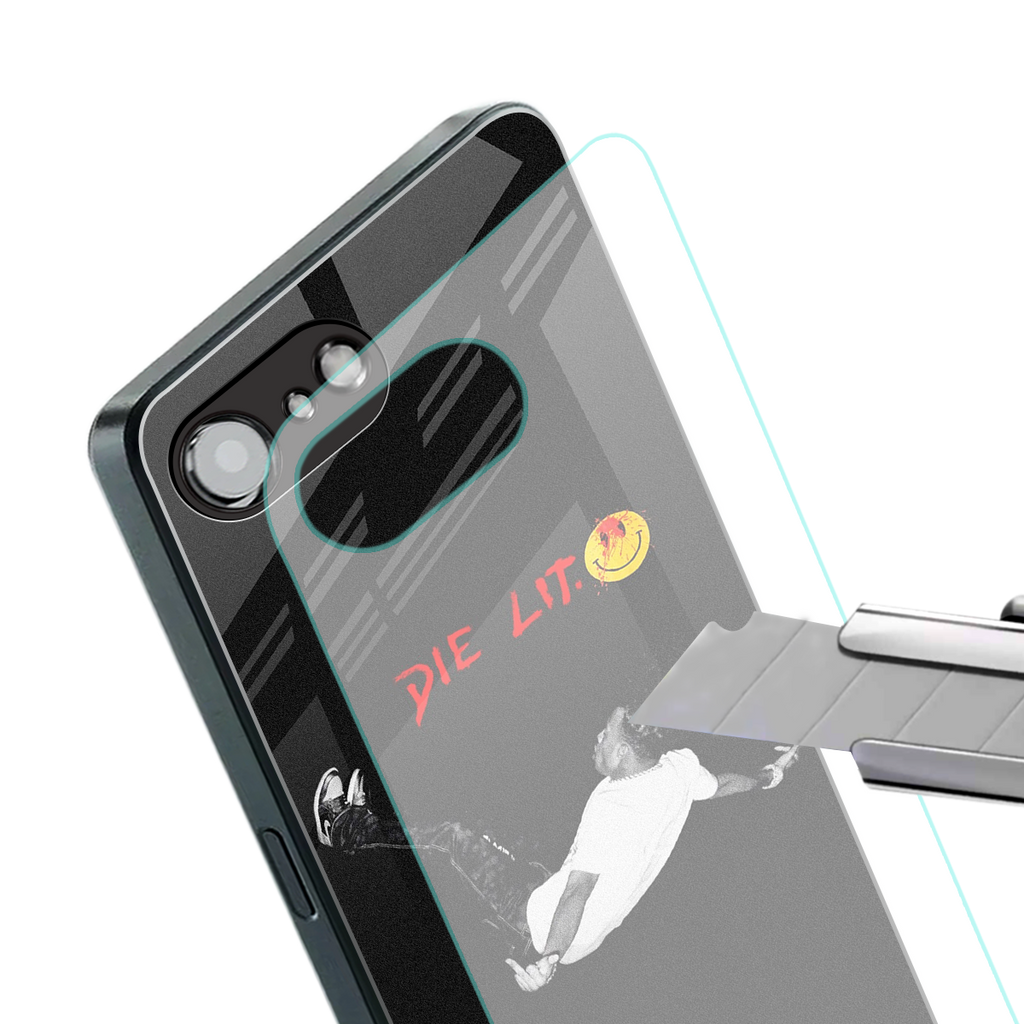 die lit back phone cover | glass case for iphone 16e