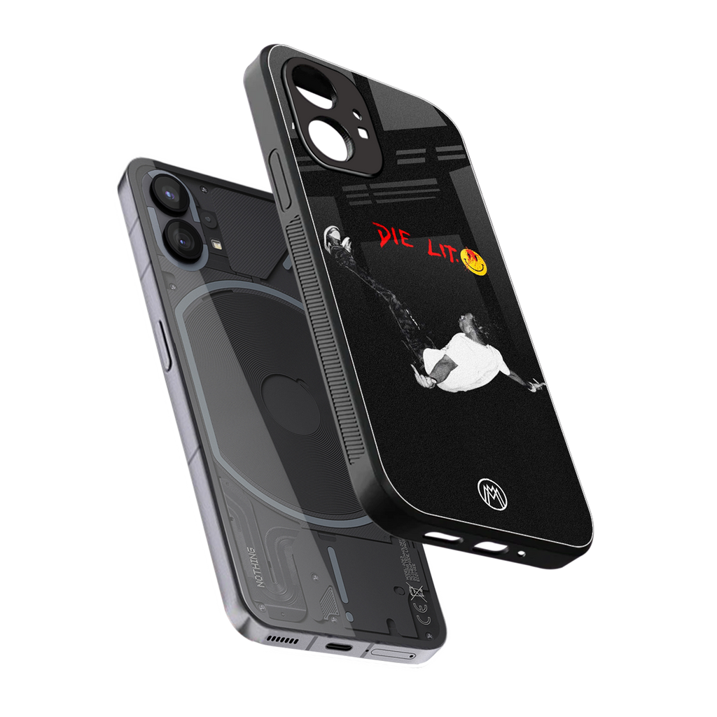 die lit back phone cover | glass case for nothing phone 1