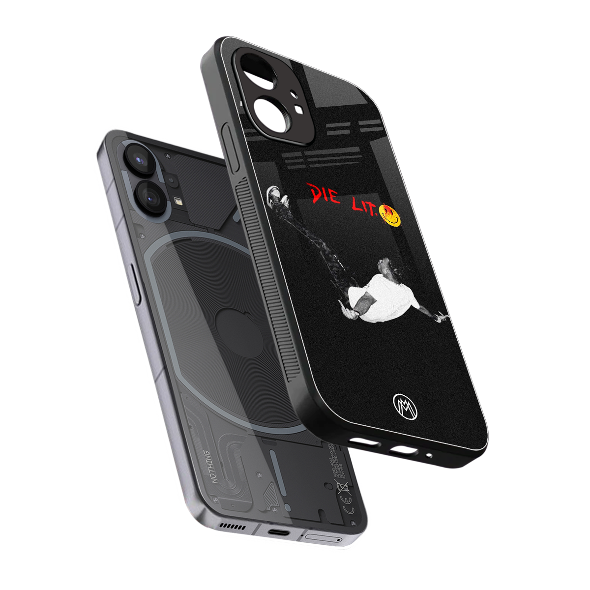 die lit back phone cover | glass case for nothing phone 1