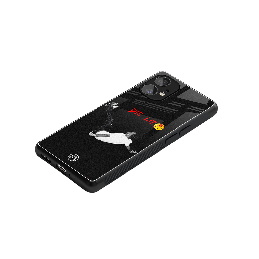 die lit back phone cover | glass case for nothing phone 1