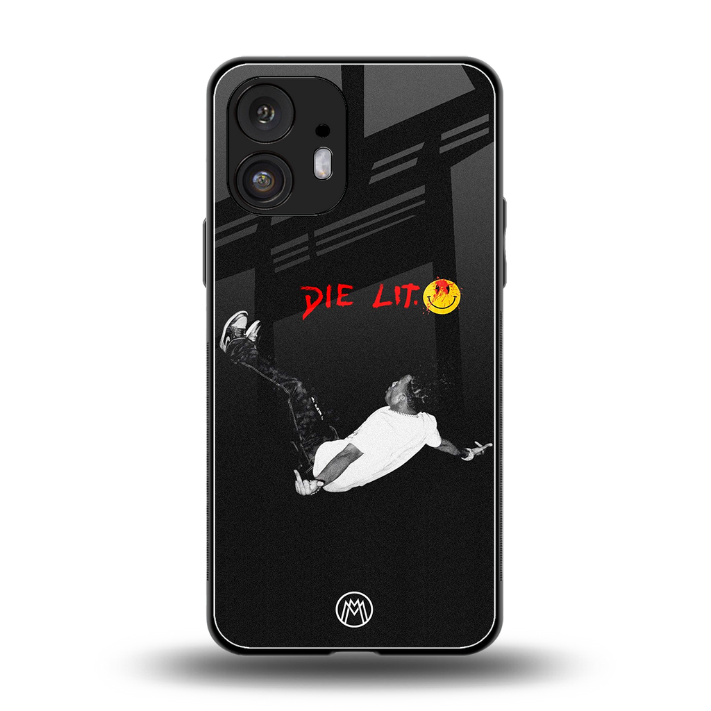 die lit back phone cover | glass case for nothing phone 2