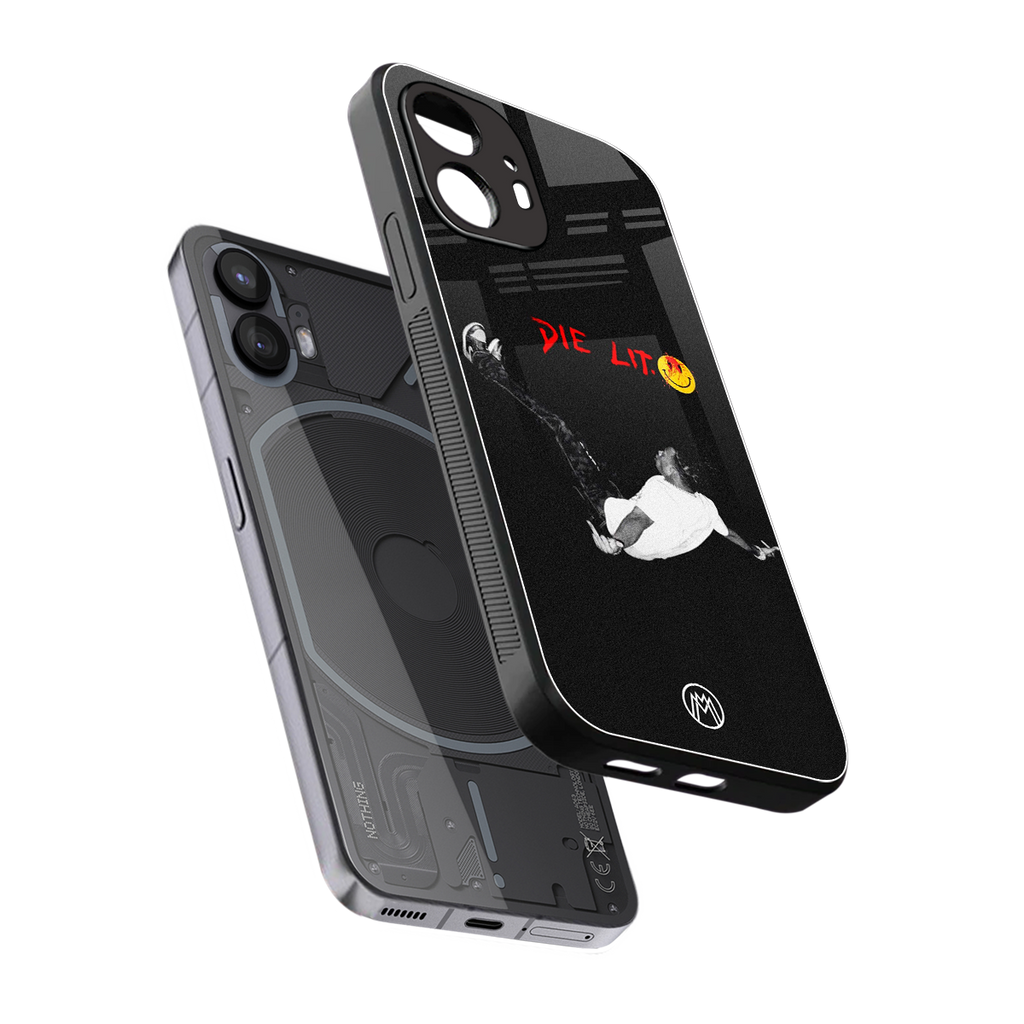 die lit back phone cover | glass case for nothing phone 2