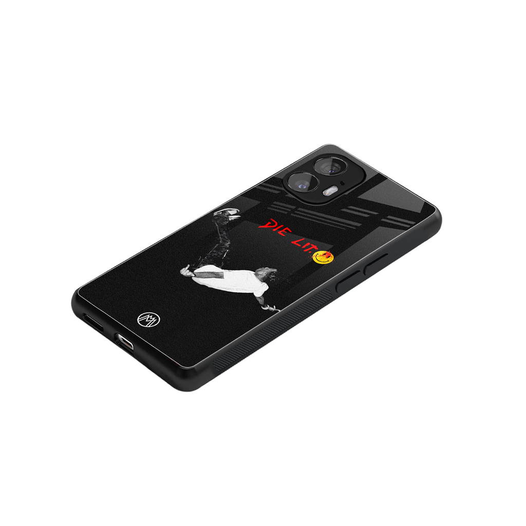 die lit back phone cover | glass case for nothing phone 2
