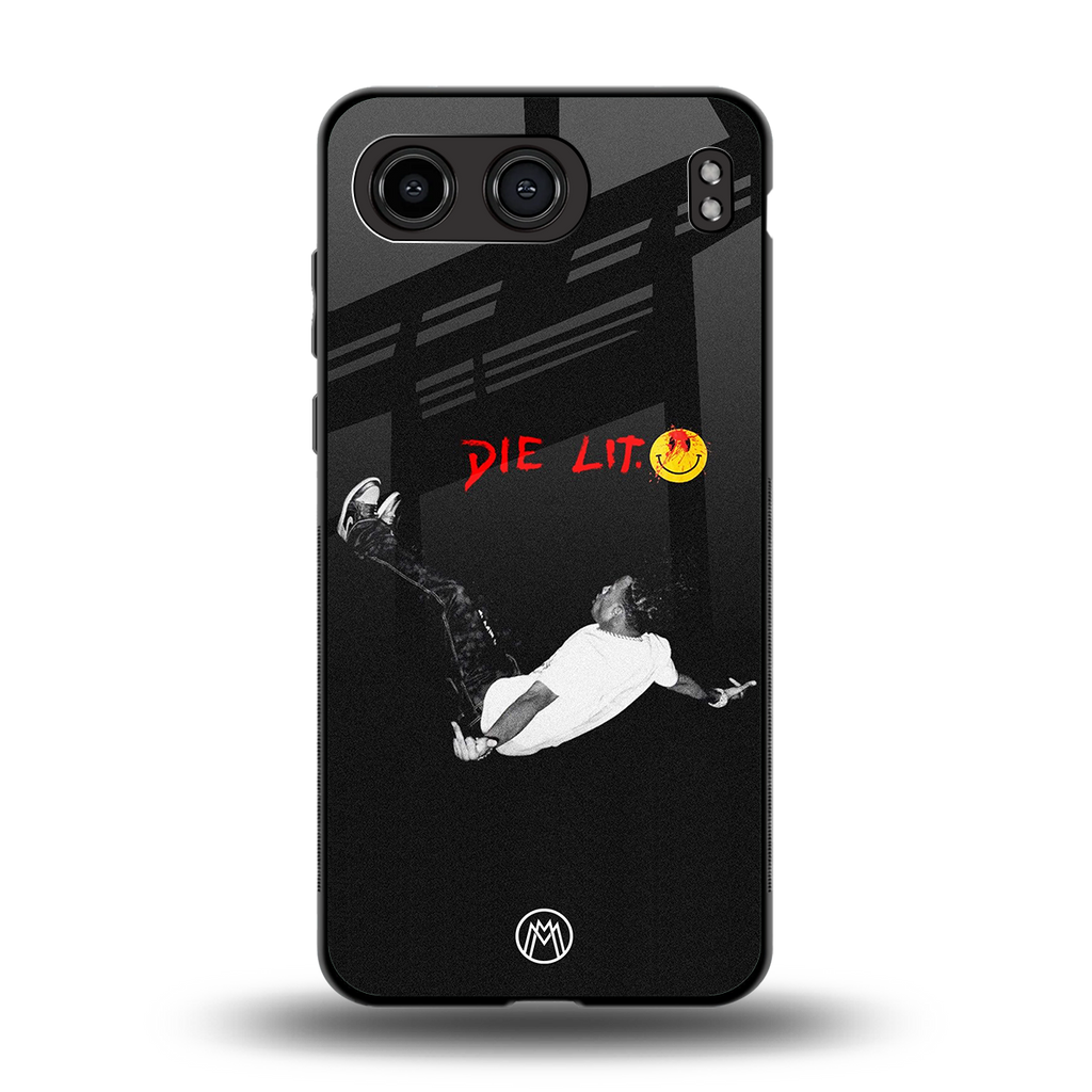 die lit back phone cover | glass case for oneplus nord 4