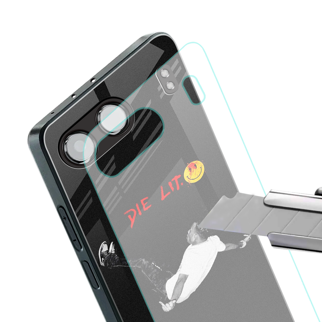 die lit back phone cover | glass case for oneplus nord 4