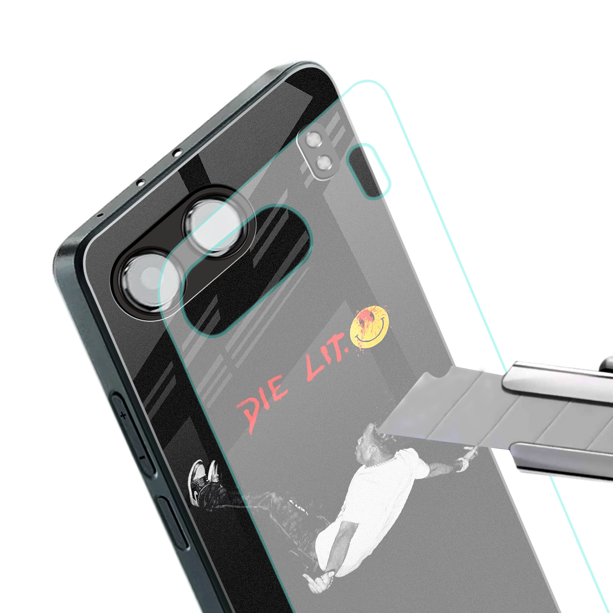 die lit back phone cover | glass case for oneplus nord 4