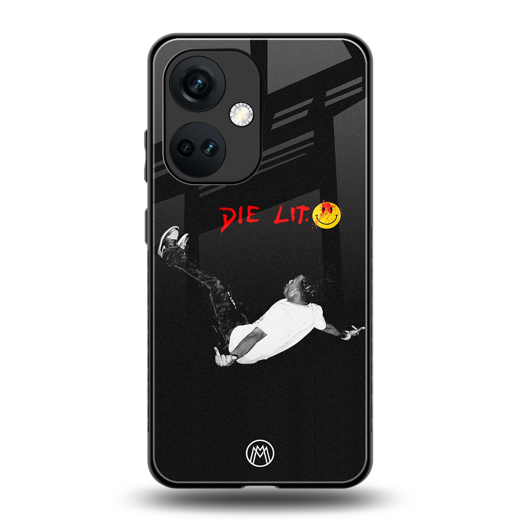 die lit back phone cover | glass case for oneplus nord ce 3