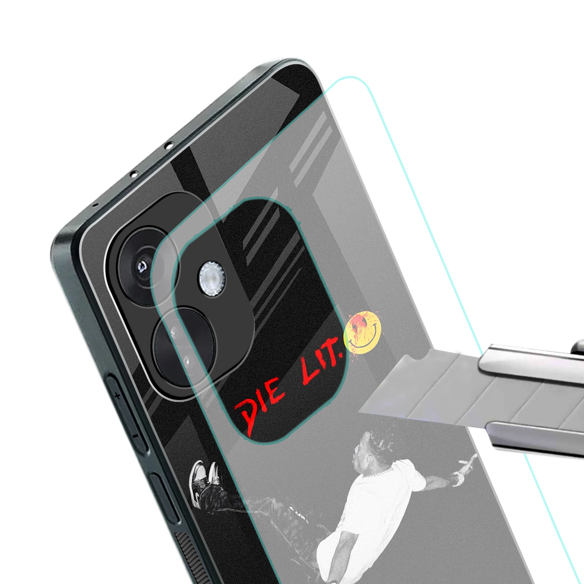 die lit back phone cover | glass case for oneplus nord ce 3
