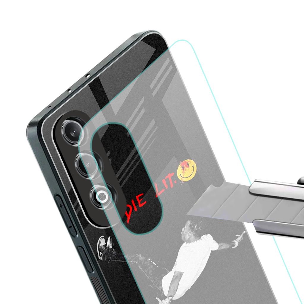 die lit back phone cover | glass case for oneplus nord ce 4