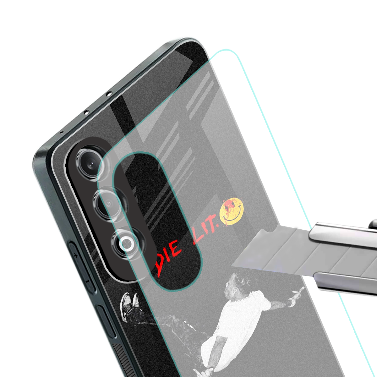 die lit back phone cover | glass case for oneplus nord ce 4