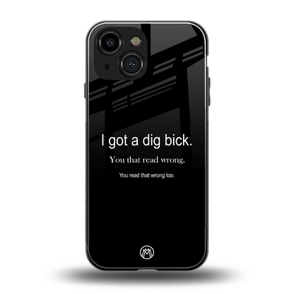 dig bick back phone cover | glass case for iphone 13 mini