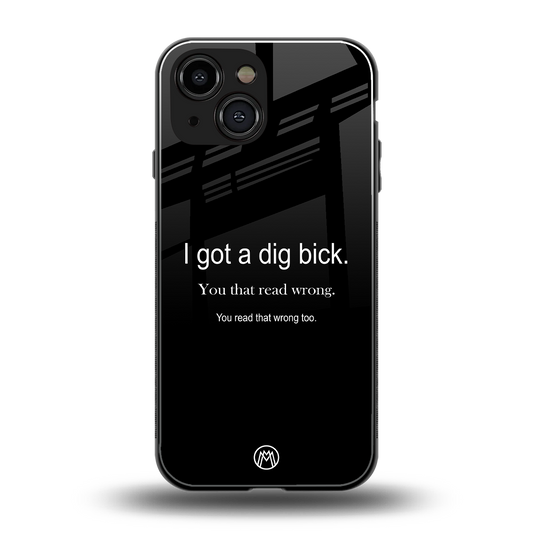 dig bick back phone cover | glass case for iphone 13 mini