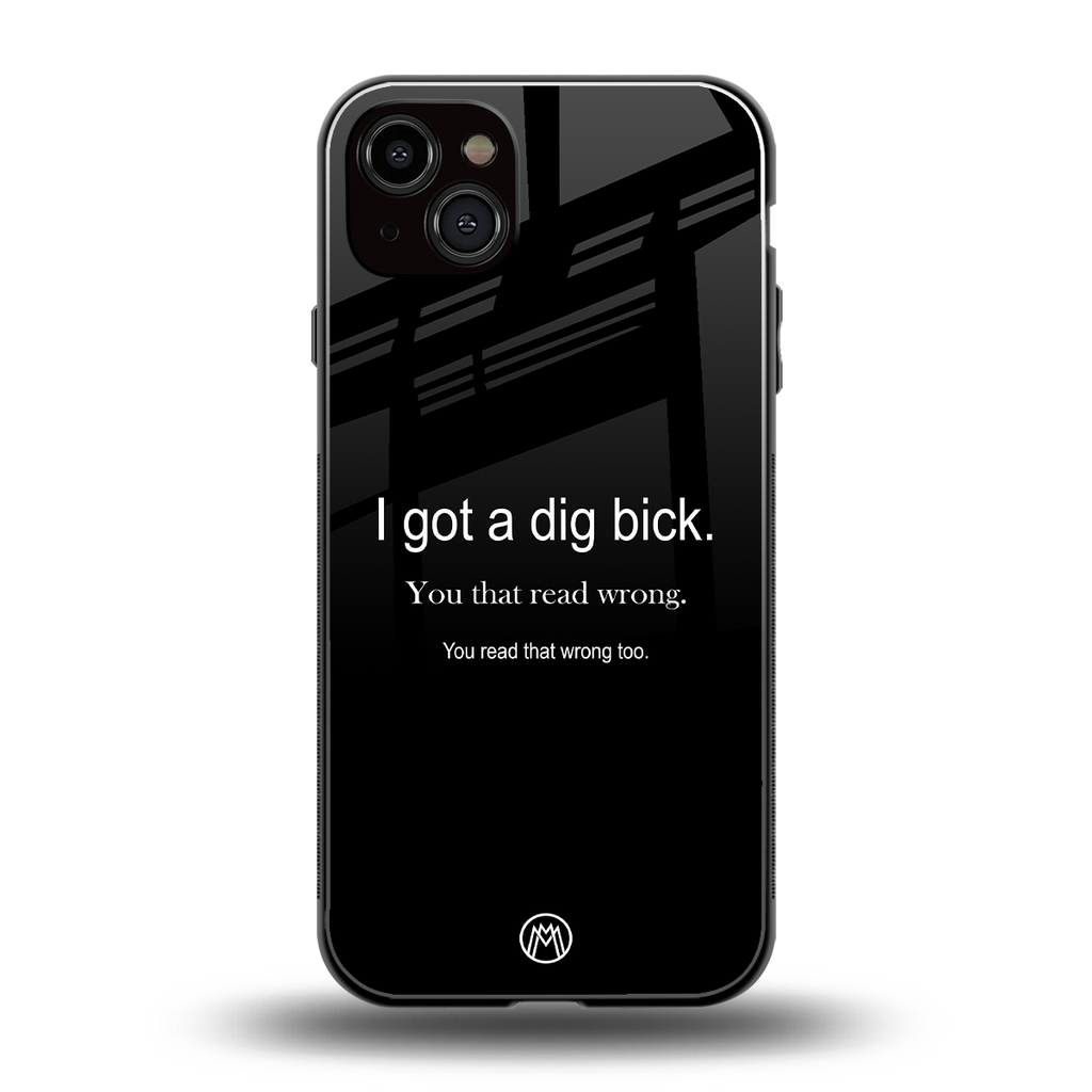 dig bick back phone cover | glass case for iphone 14 plus