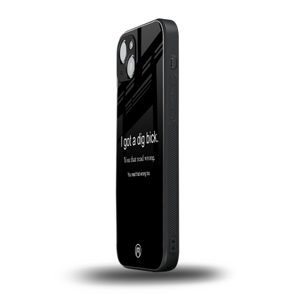 dig bick back phone cover | glass case for iphone 15 plus