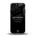 dig bick back phone cover | glass case for iphone 14 pro max