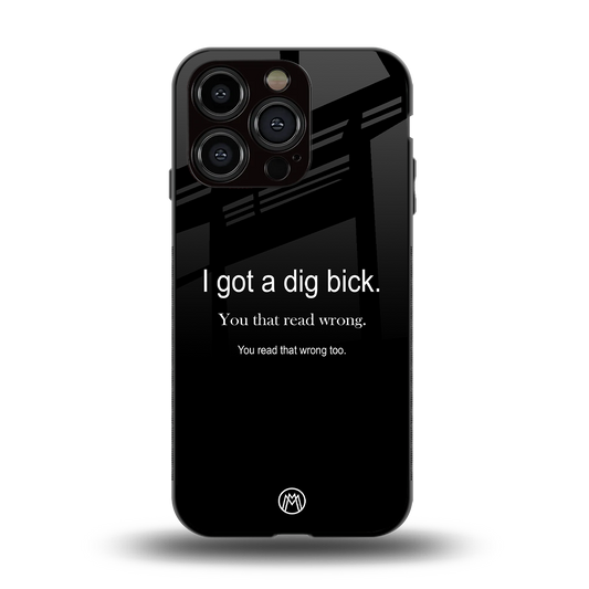 dig bick back phone cover | glass case for iphone 15 pro